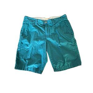 Vintage1901 Mens Teal Chino Shorts 33R Regular Fit 100% Cotton
